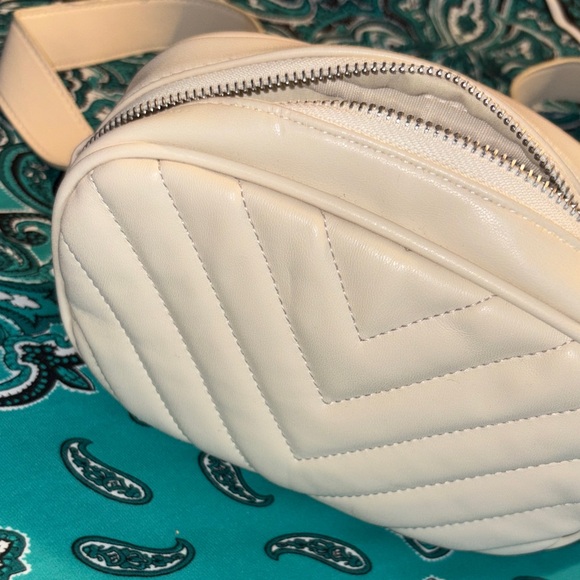 Torrid Faux Leather Quilted Belt Bag in Cream - Picture 3 of 14